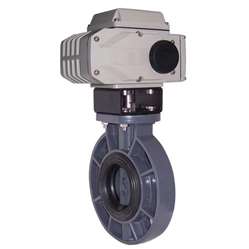 電動UPVC塑料蝶閥、UPVC電動塑料蝶閥